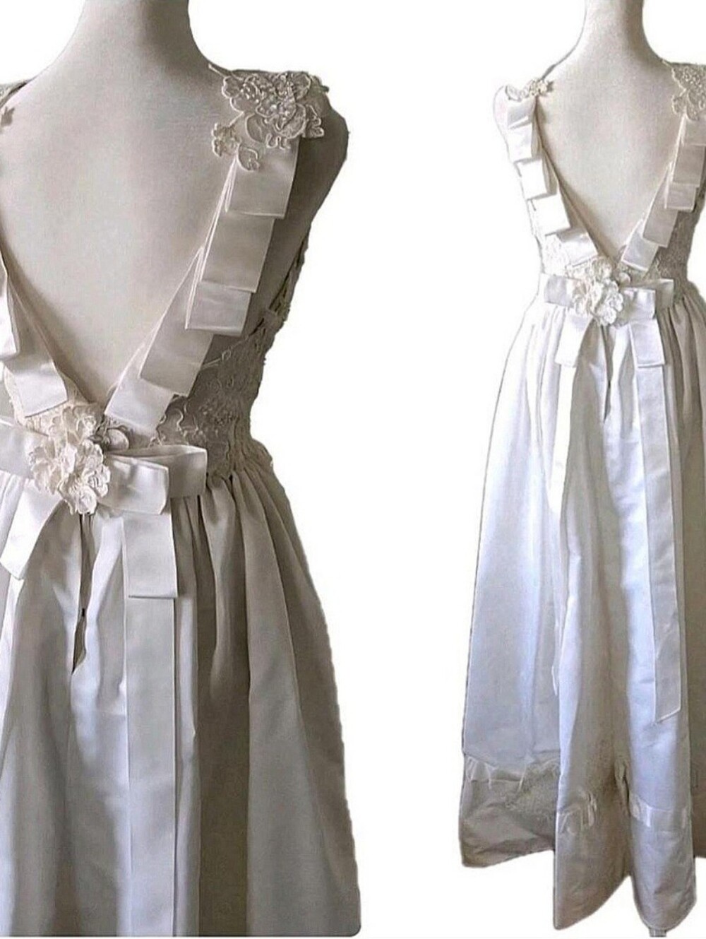 JUNE BRIDE SPECIAL Vintage Ron LoVece Wedding Gown, Xs, Ivory, Bridal, Appliqué